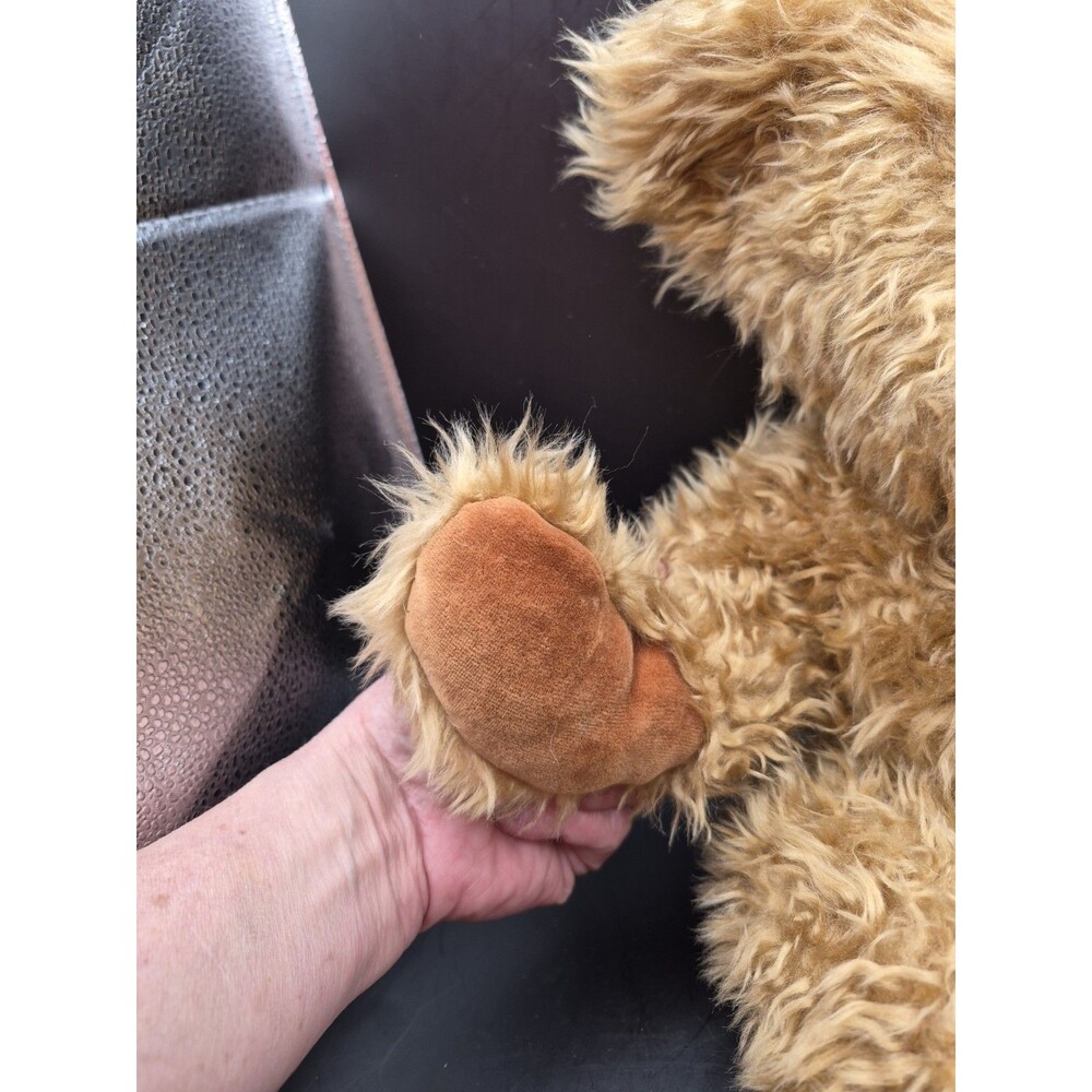 Vintage Russ Berrie 18" SPENCER #259 Plush Bear With Plaid Bow Scruffy Brown - Picture 5 of 11